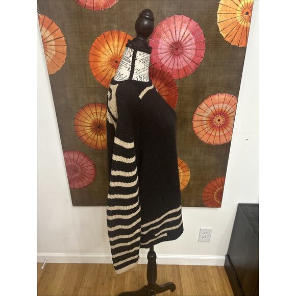 Silk/Cotton Striped Soft Knit Sweater Timeless Basic Sz L - Picture 2 of 7